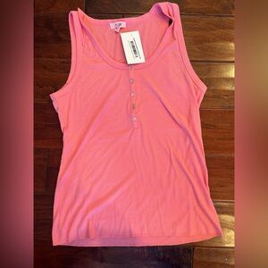PS Love Bubblegum Pink Buttoned Tank Top